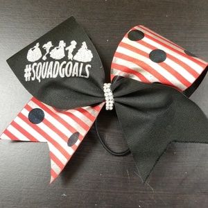All star squad goals cheer bow stiff type red blac